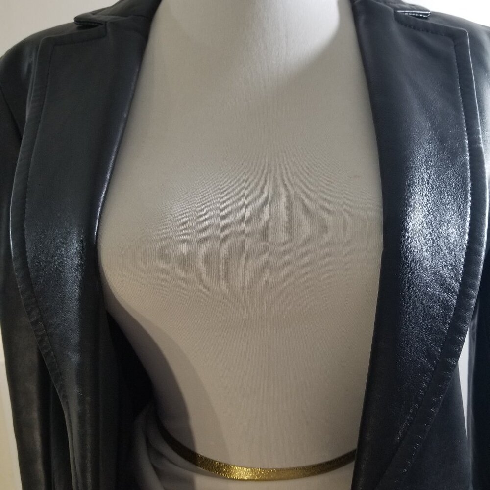 BCBG Maxazria 100% leather jacekt in black, size 2. - Picture 5 of 12